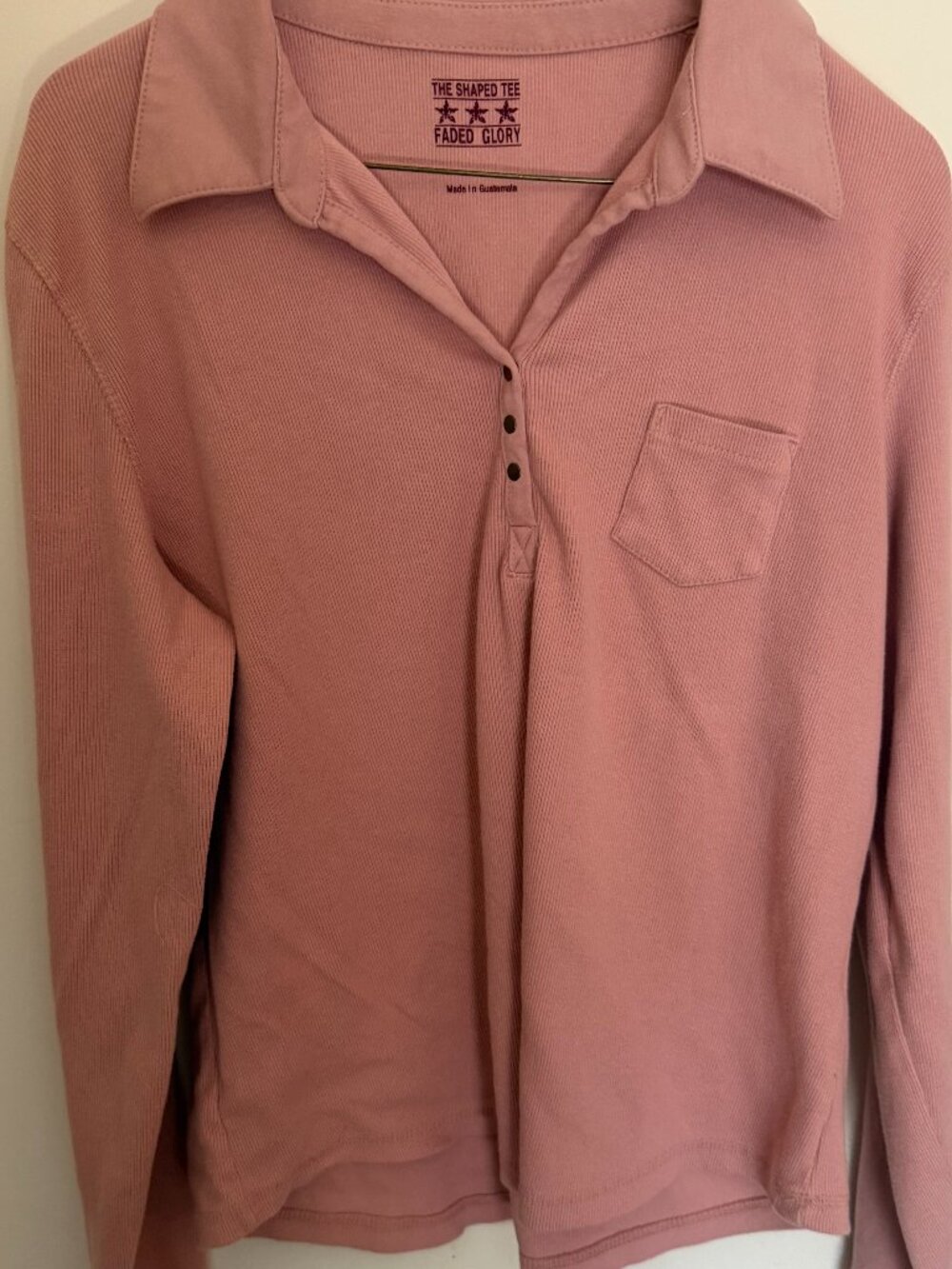 Faded Glory Pink Top W XL
